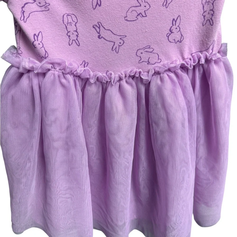 Cat & Jack Purple Bunny Easter Tulle Dress 3T